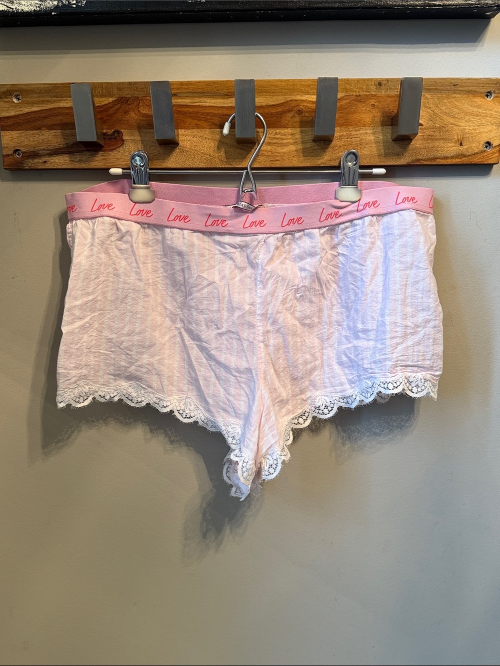Victoria's Secret - Light Pink Sleep Shorts with “Love” Branded Waistband